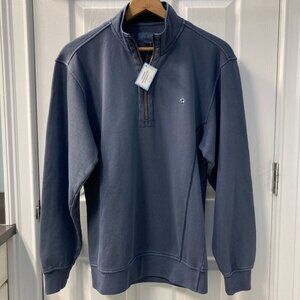 Castaway Breakwater Charcoal 1/4 Zip Sweater Sweatshirt Size Small